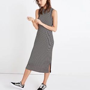 Madewell ribbed mock neck midi dress